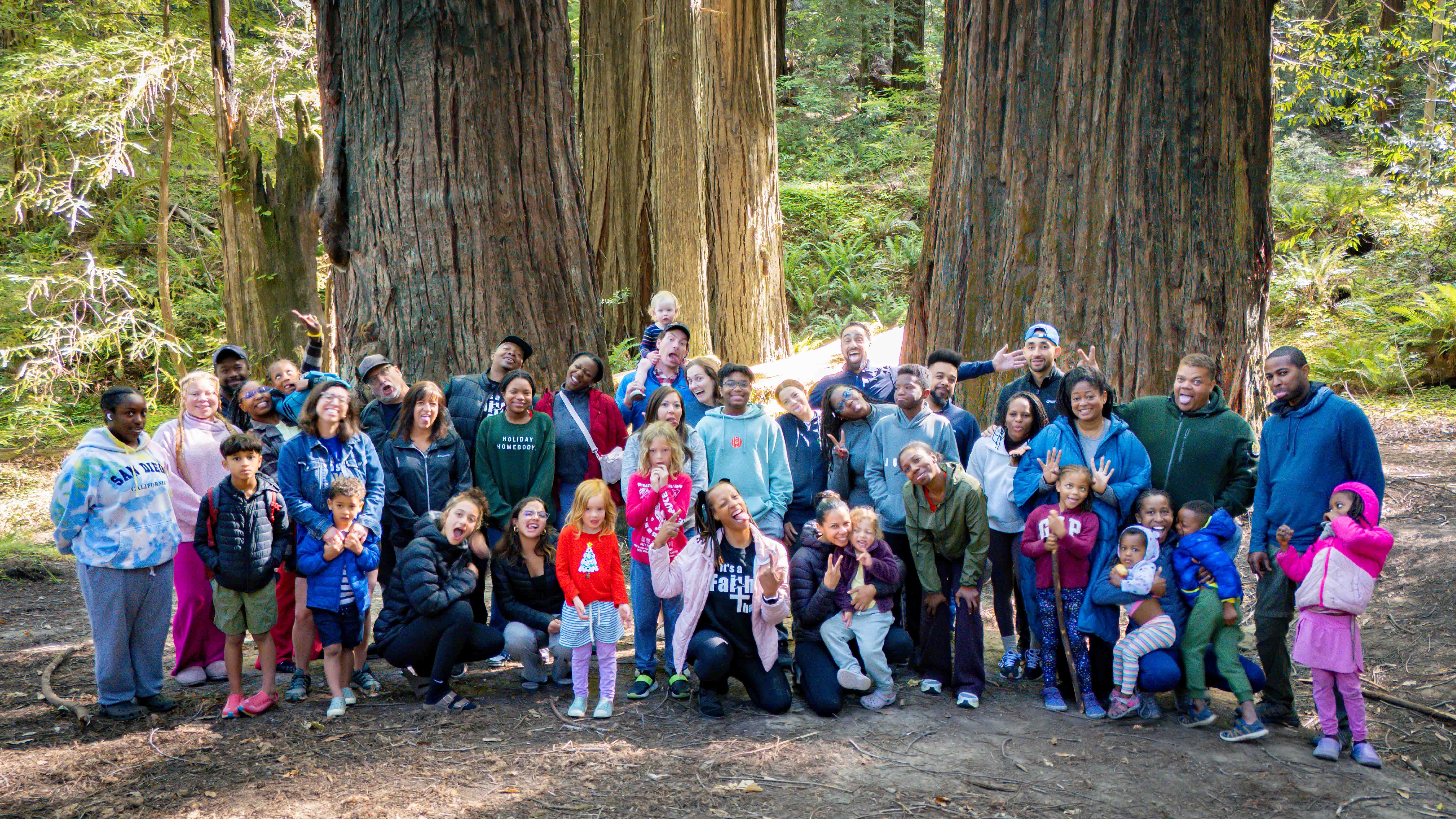 Families enjoying outdoor adventures in nature